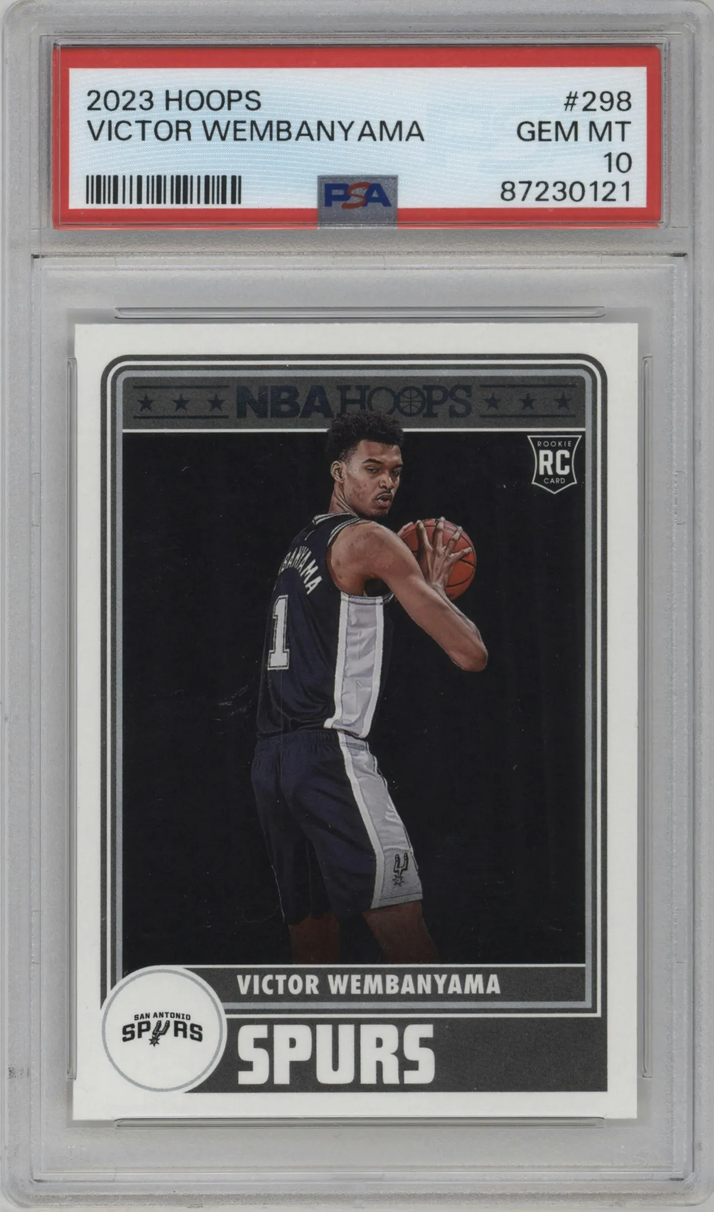 2023 Panini NBA Hoops Victor Wembanyama PSA 10