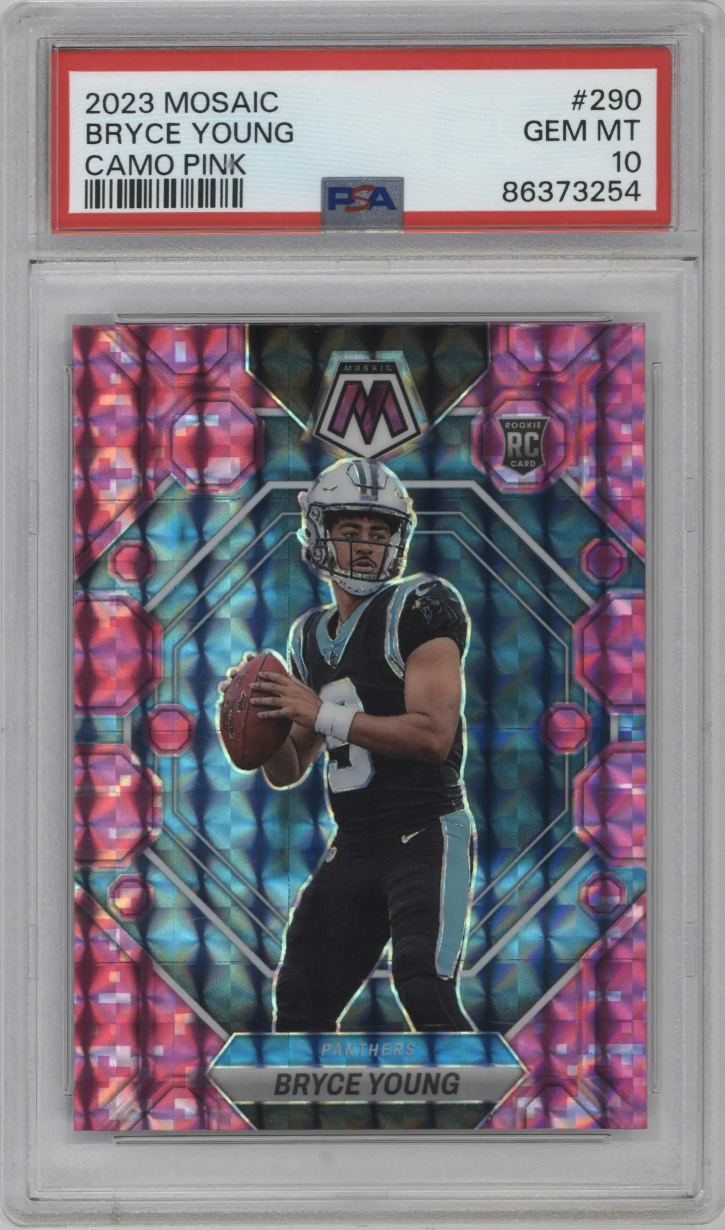 2023 Panini Mosaic Bryce Young Pink Camo PSA 10