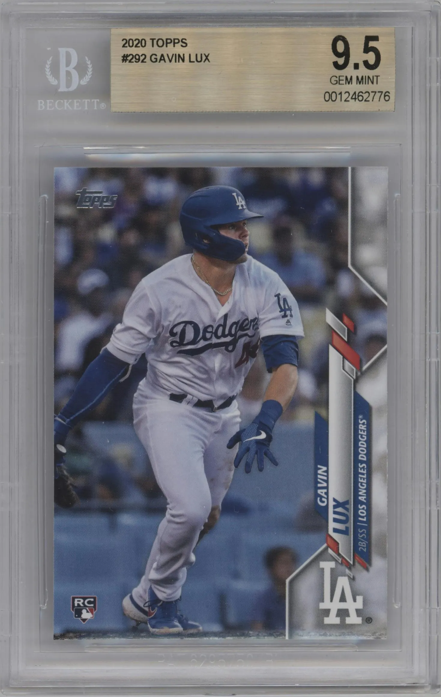 2020 Topps Complete Set Gavin Lux #292 BGS 9.5