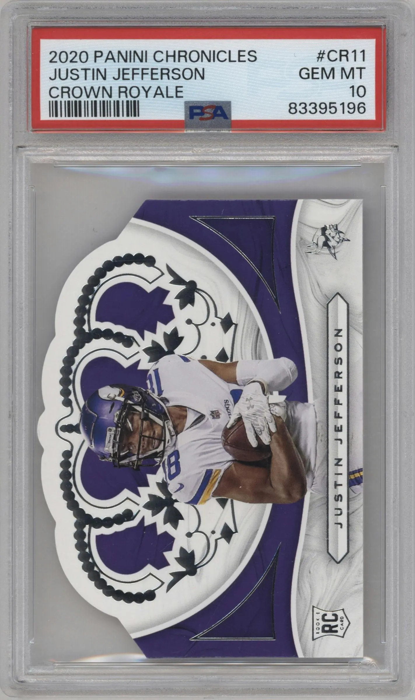 2020 Panini Chronicles Crown Royale Justin Jefferson #CR-11 PSA 10