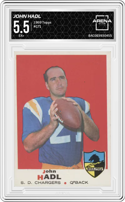 1969 Topps John Hadl ARENA CLUB 5.5