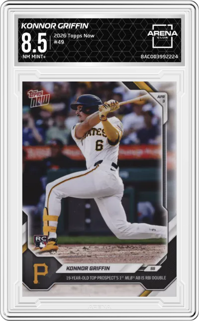 2026 Topps Now Konnor Griffin #49 ARENA CLUB 8.5
