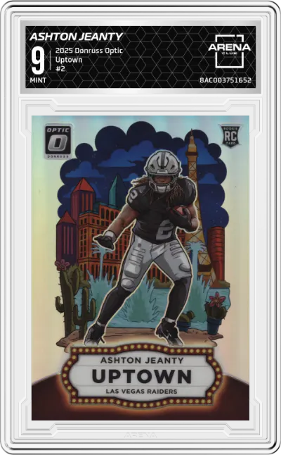 2025 Donruss Optic Uptown Ashton Jeanty #2 ARENA CLUB 9