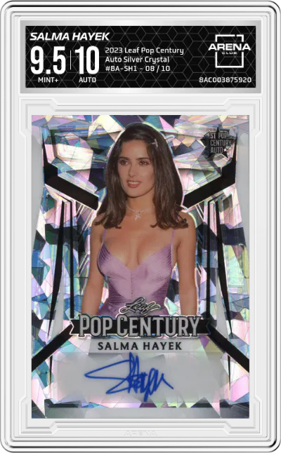2023 Leaf Metal Pop Century Auto Salma Hayek Silver Crystal #BA-SH1 ARENA CLUB 9.5