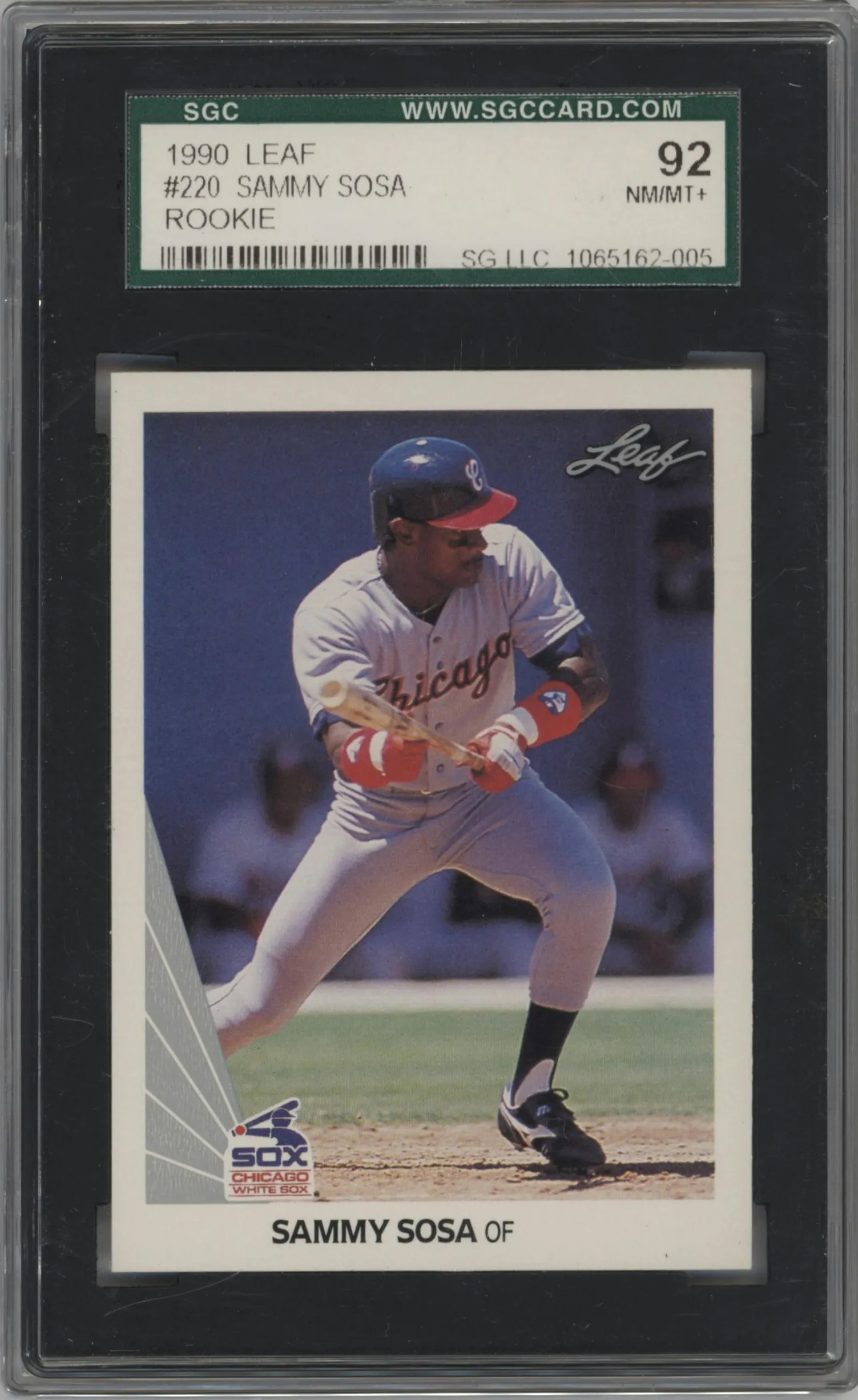 1990 Leaf Sammy Sosa #220 SGC 8.5