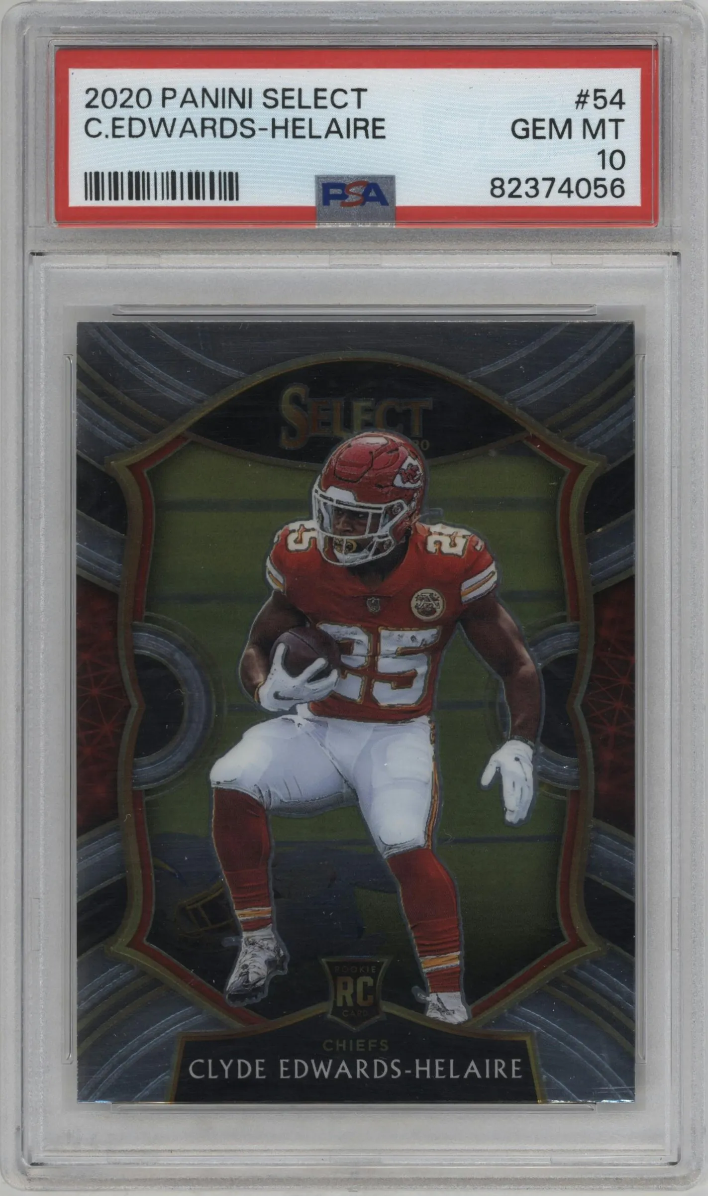 2020 Panini Select Clyde Edwards-Helaire #54 PSA 10