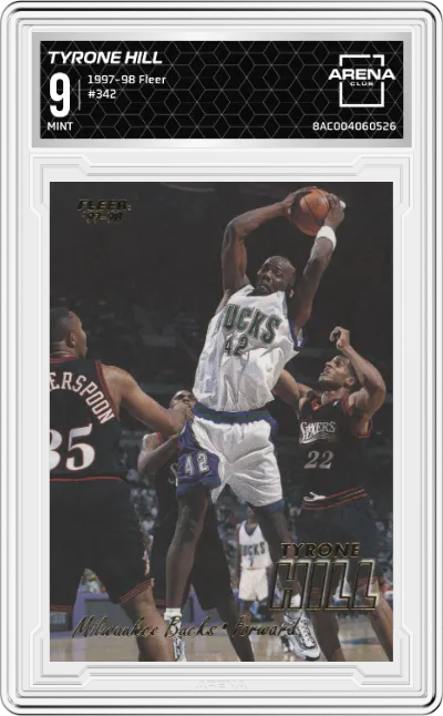 1997 Fleer Tyrone Hill #342 ARENA CLUB 9