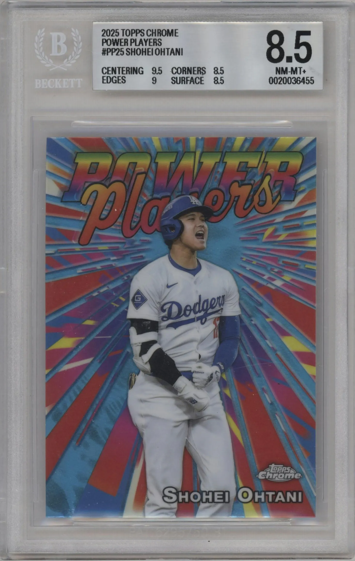 2025 Topps Chrome Power Players Shohei Ohtani #PP-25 BGS 8.5