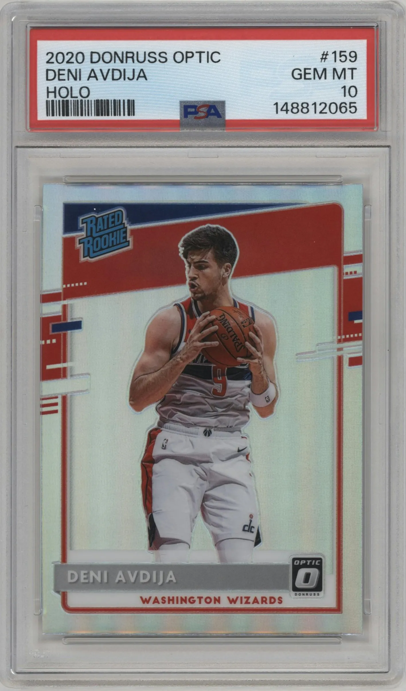 2020 Panini Donruss Optic Rated Rookie Deni Avdija Holo #159 PSA 10