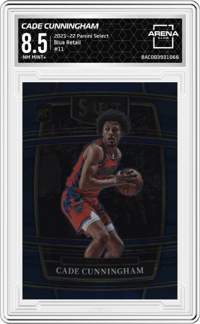 2021 Panini Select Cade Cunningham Blue Retail ARENA CLUB 8.5
