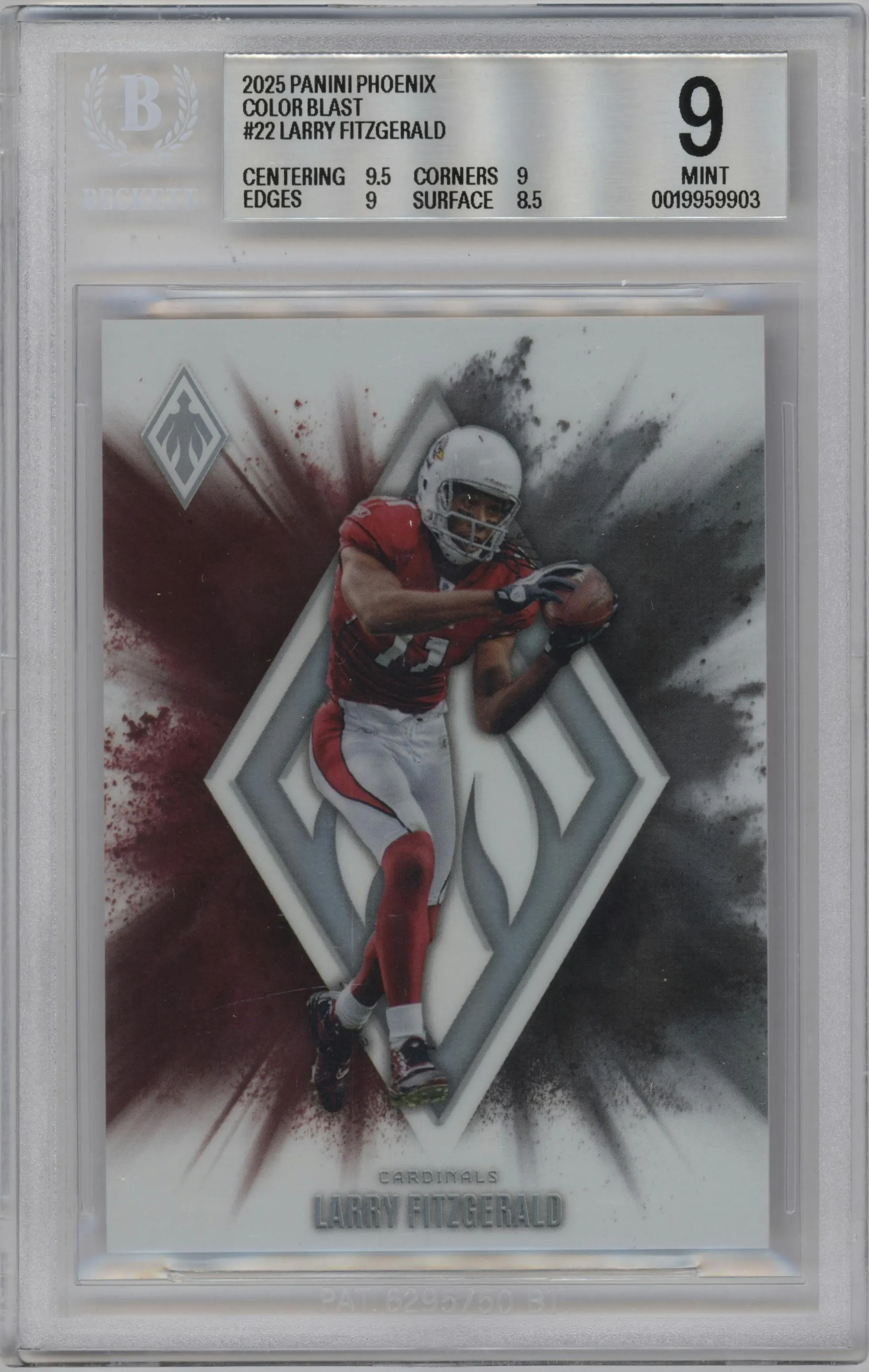 2025 Panini Phoenix Color Blast Larry Fitzgerald #22 BGS 9