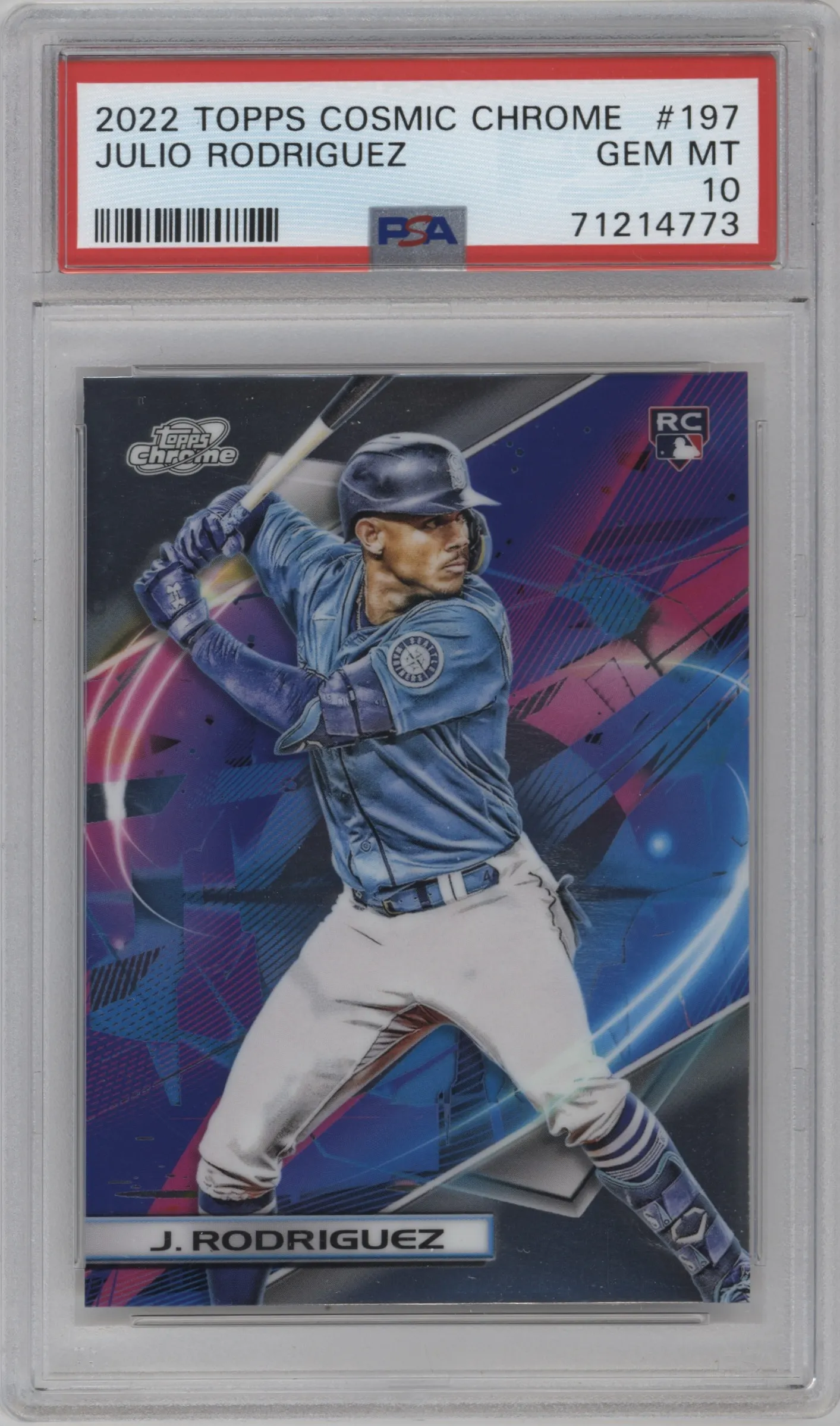 2022 Topps Cosmic Chrome Julio Rodriguez PSA 10