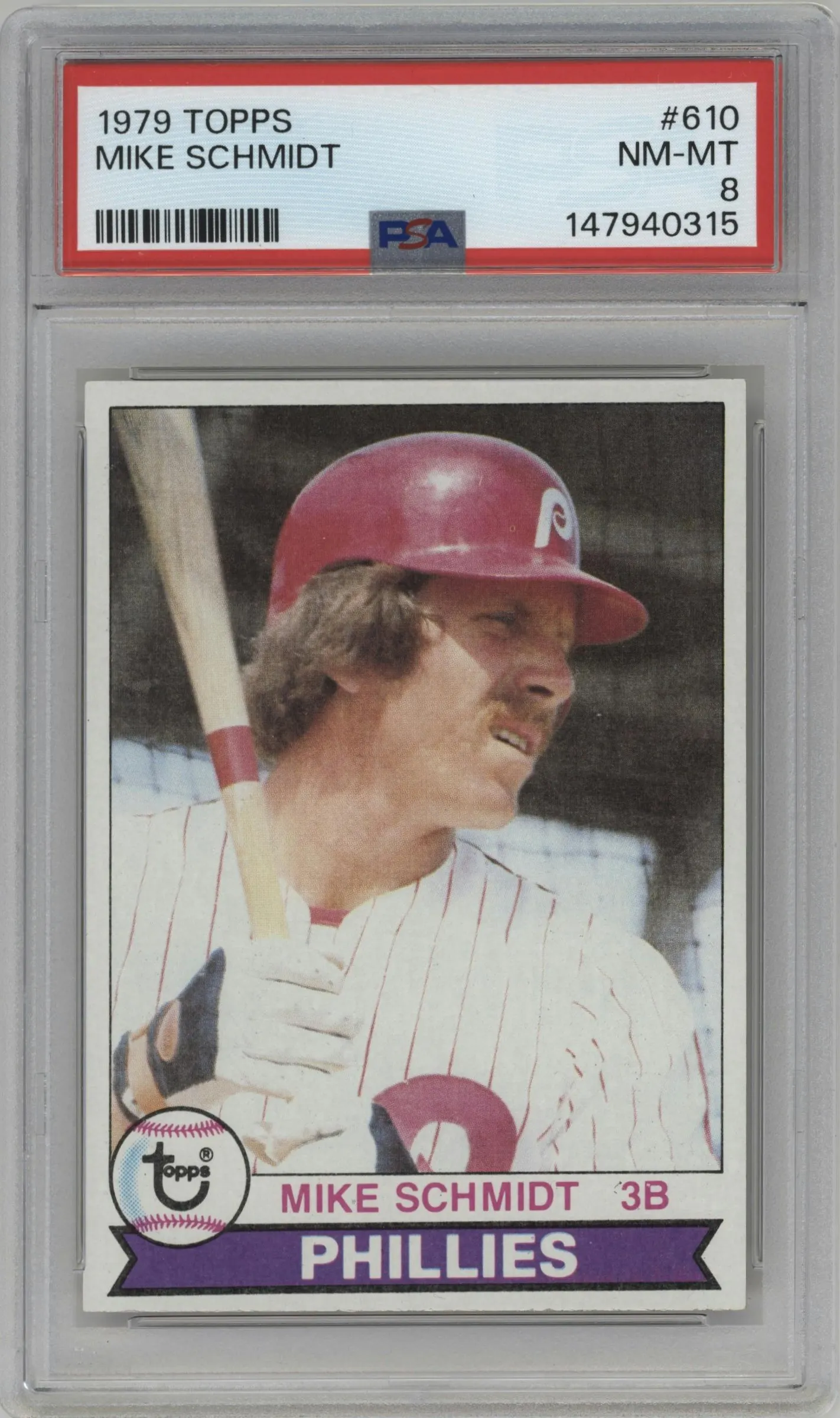 1979 Topps Mike Schmidt #610 PSA 8