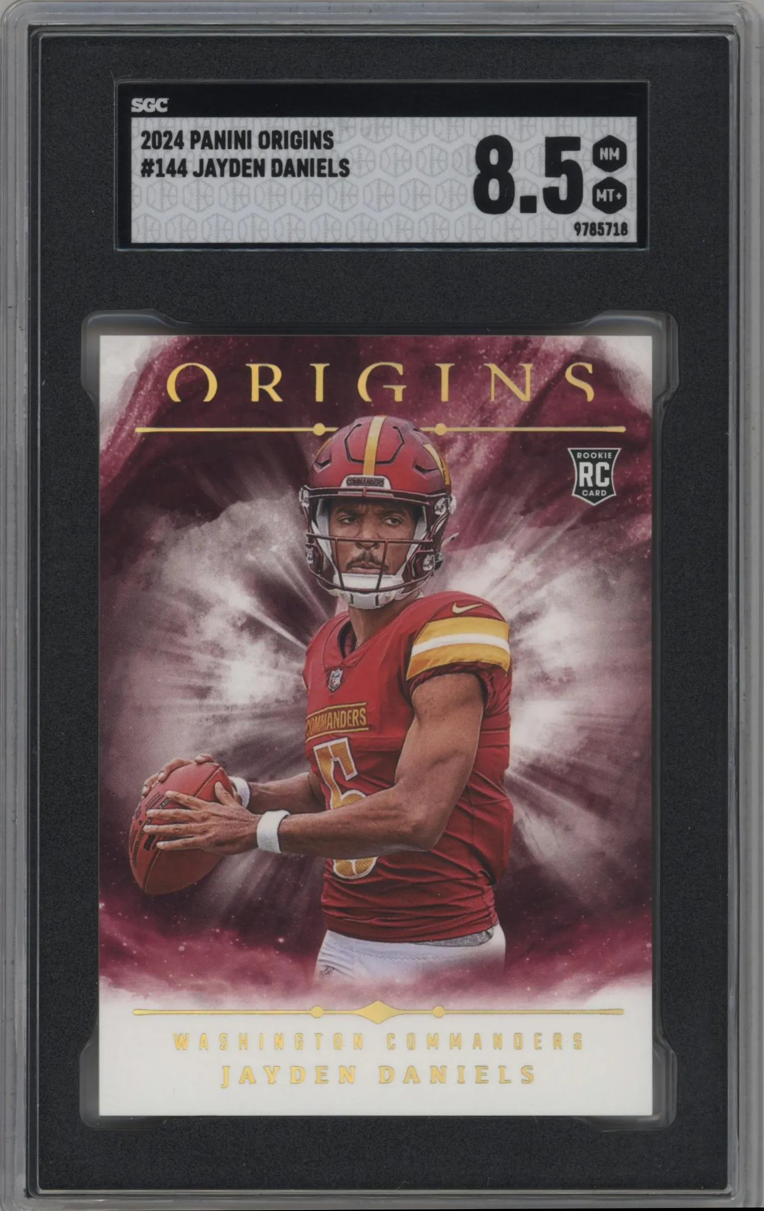 2024 Panini Origins Jayden Daniels #144 SGC 8.5