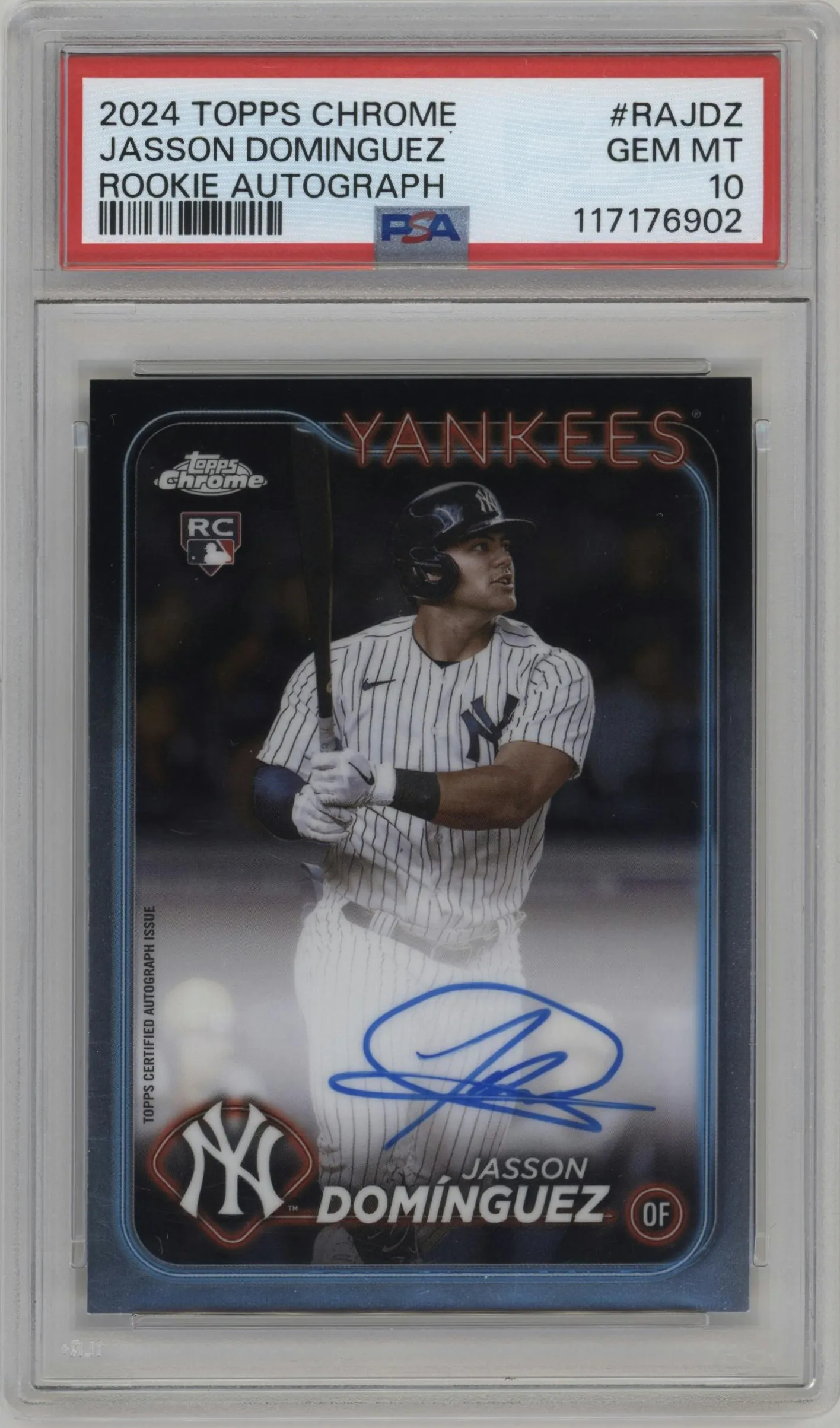 2024 Topps Chrome Rke.Auto Jasson Dominguez #RA-JDZ PSA 10