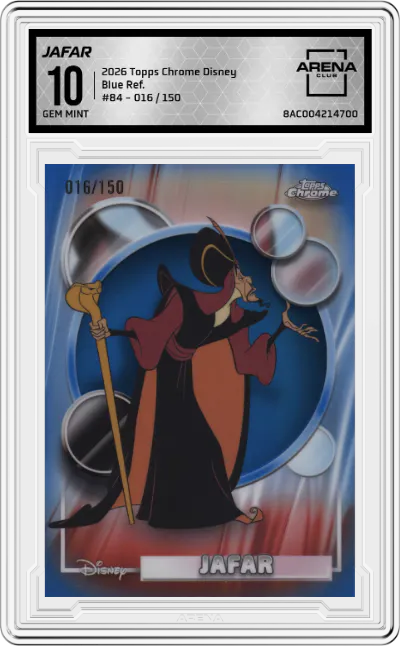 2026 Topps Chrome Disney Jafar Blue Refractor #84 ARENA CLUB 10