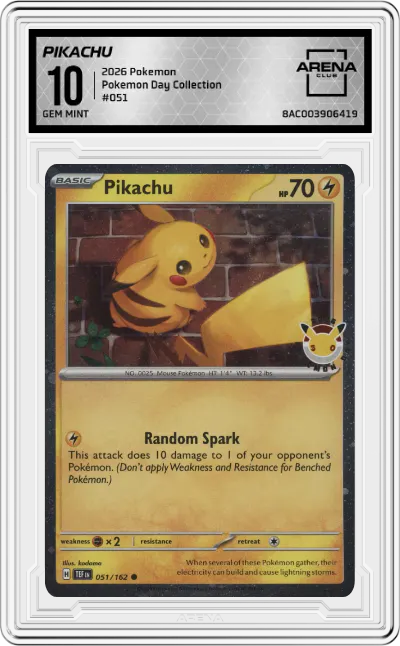 2026 Pokemon Day Collection Pikachu Temporal Forces ARENA CLUB 10