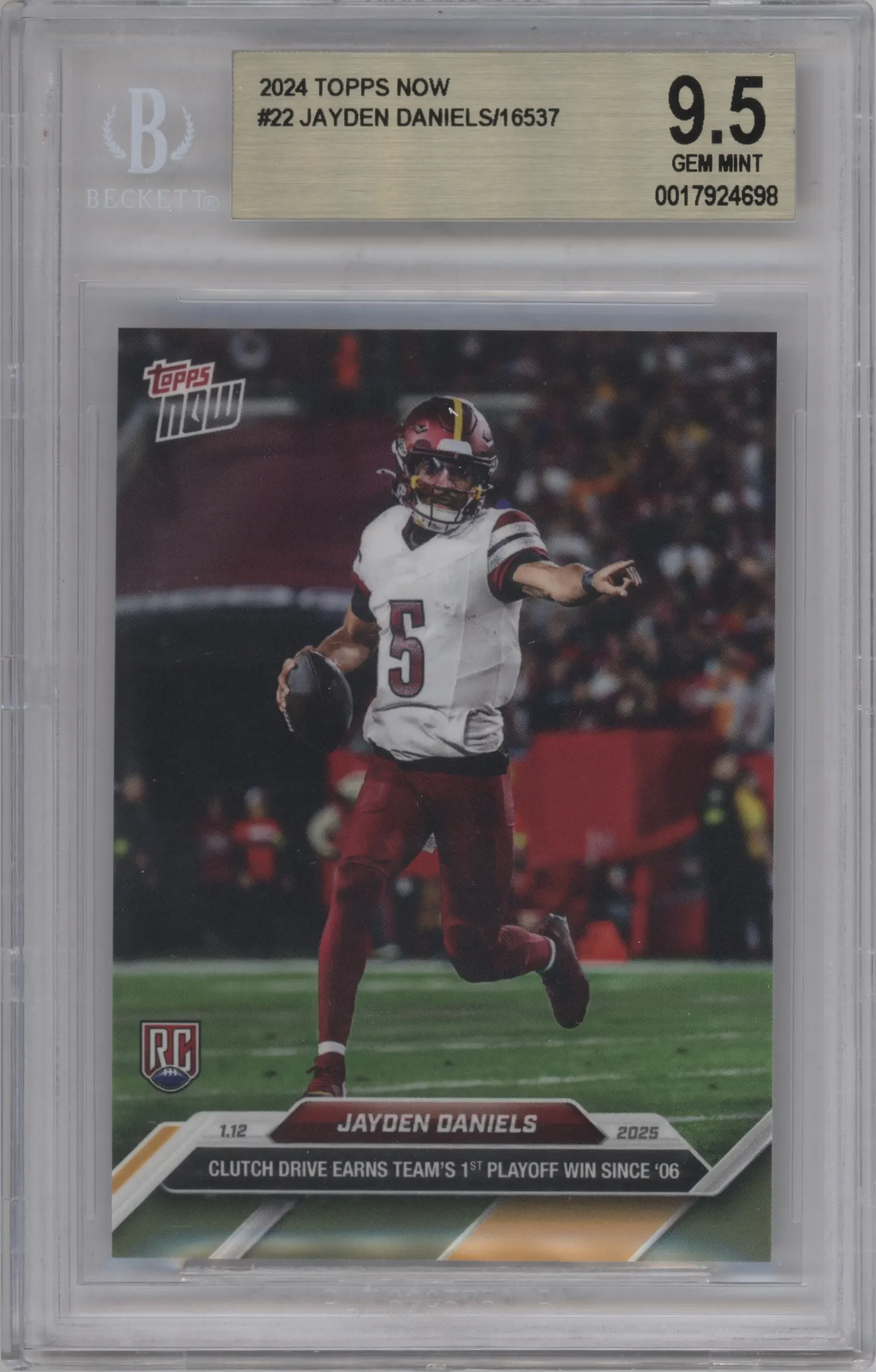 2024 Topps Now Jayden Daniels #22 BGS 9.5