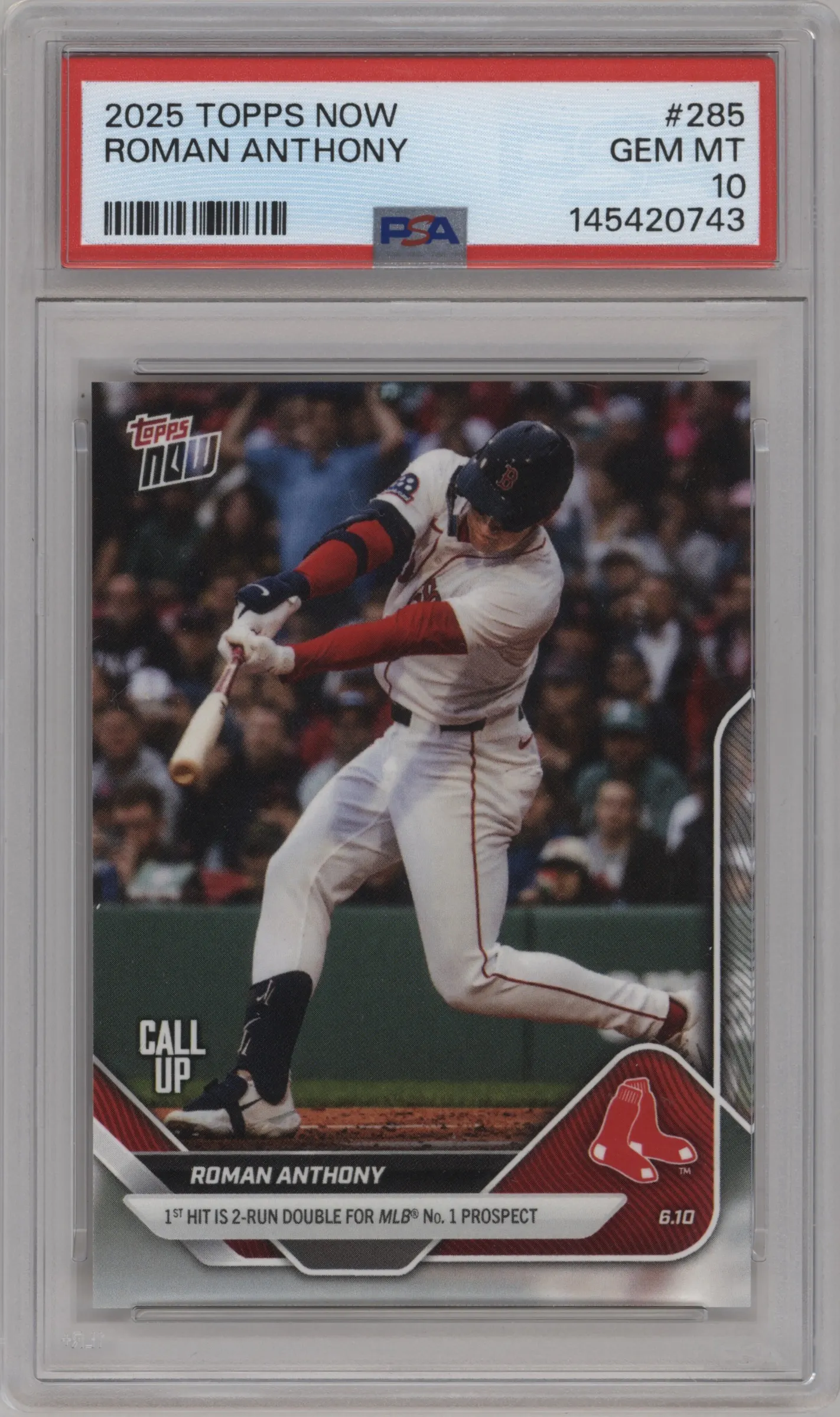 2025 Topps Now Roman Anthony #285 PSA 10