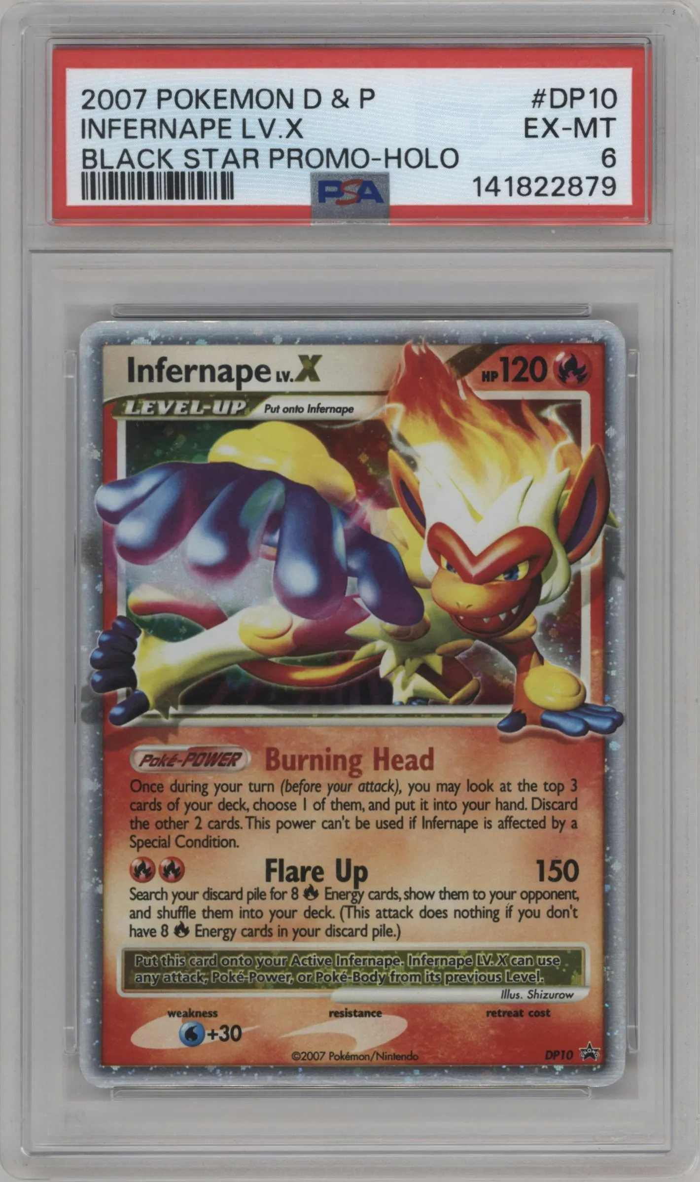 2007 Pokemon D&P Infernape Lv.X Diamond & Pearl Collector's Tins #DP10 PSA 6