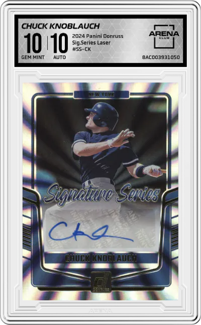 2024 Panini Donruss Sig.Series Chuck Knoblauch Laser ARENA CLUB 10