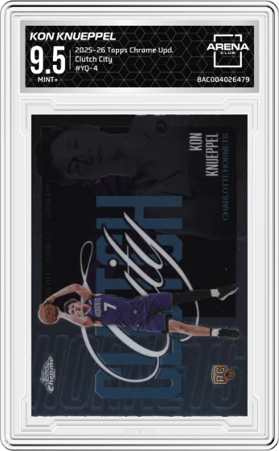 2025 Topps Chrome Update Clutch City Kon Knueppel #YQ-4 ARENA CLUB 9.5