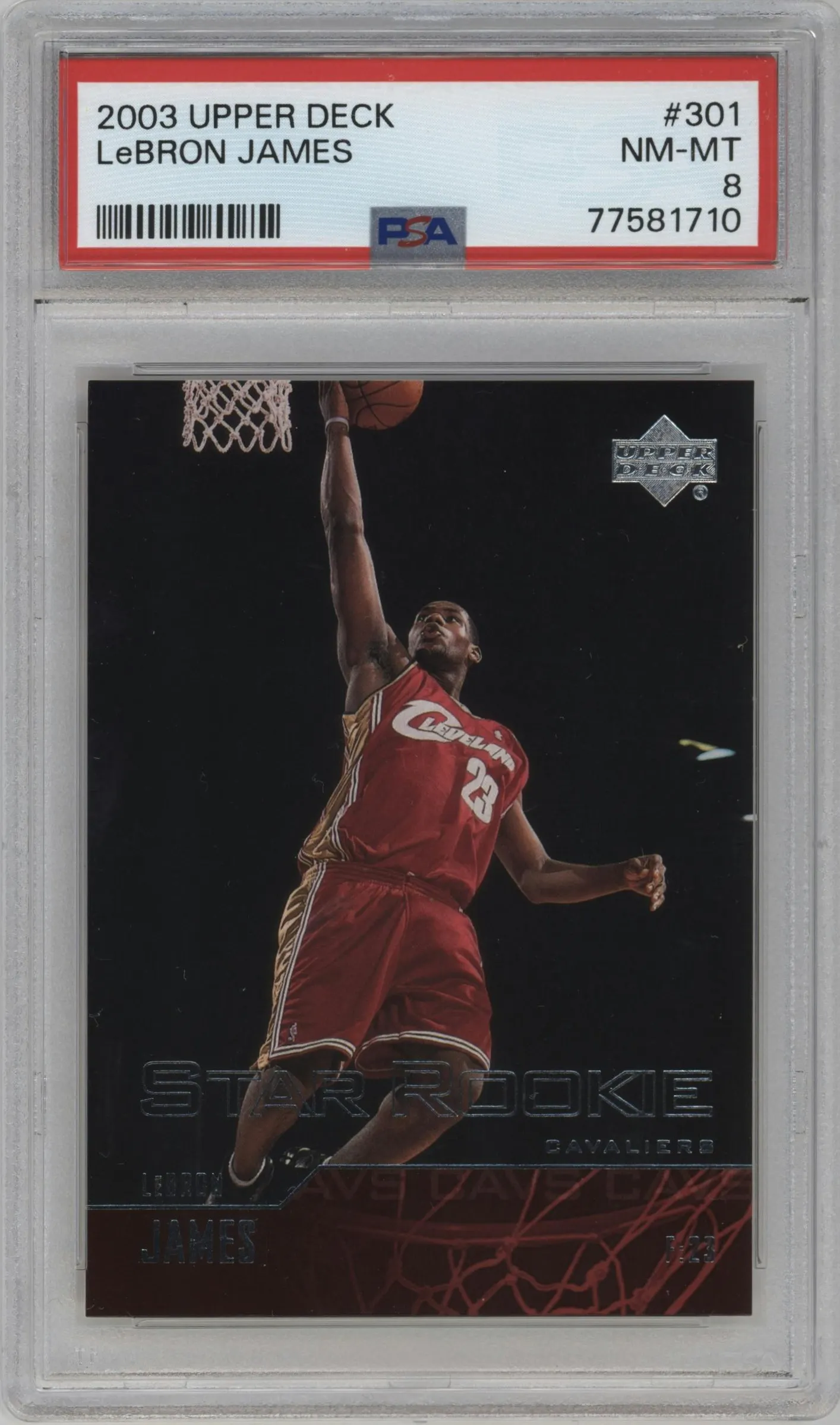 2003 Upper Deck LeBron James #301 PSA 8