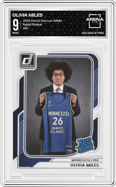 2026 Panini Donruss WNBA Rated Rookie Olivia Miles #87 ARENA CLUB 9