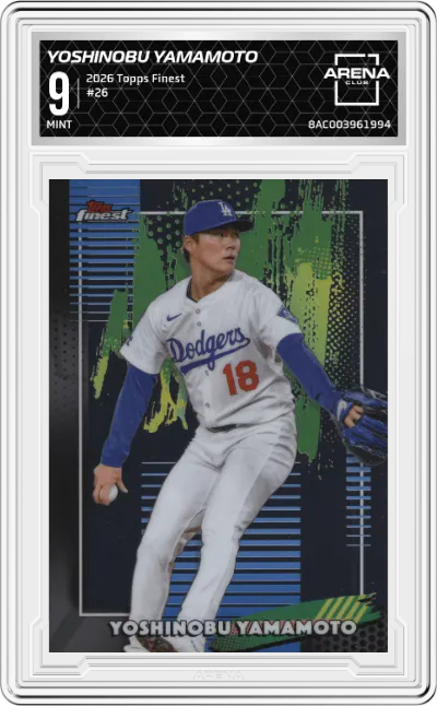 2026 Topps Finest Yoshinobu Yamamoto #26 ARENA CLUB 9