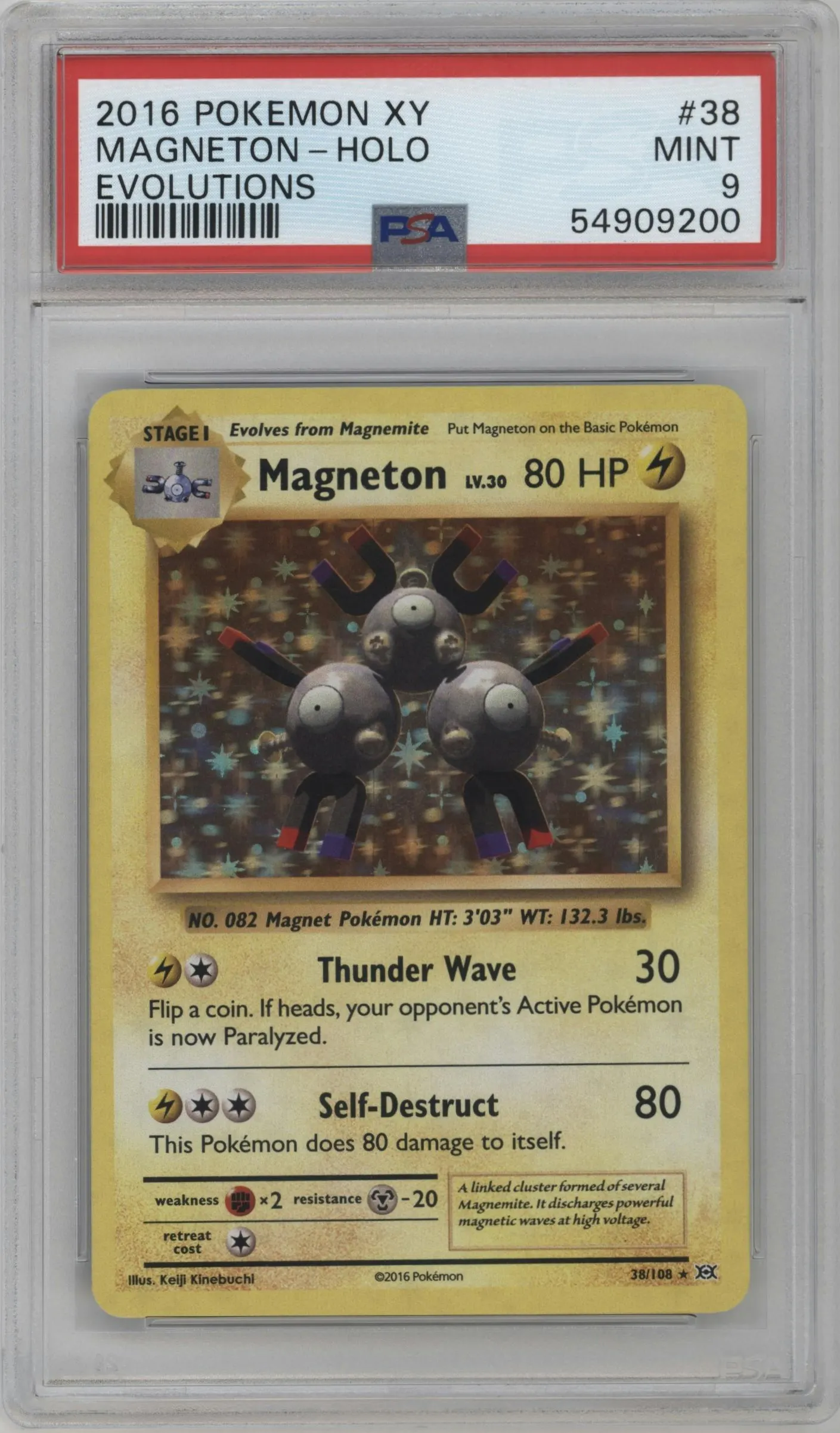 2016 Pokemon XY Evolutions Magneton #38 PSA 9