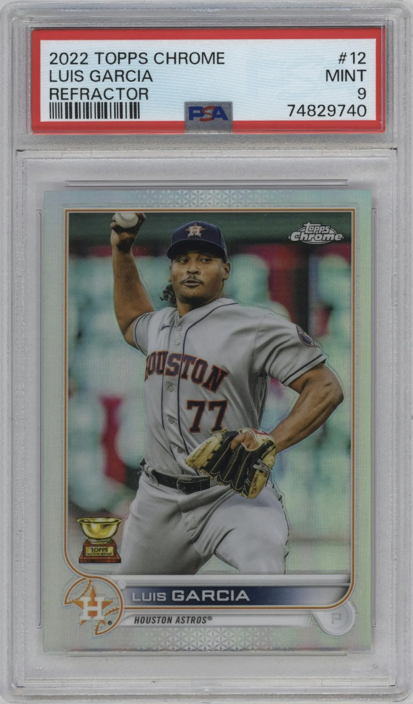 2022 Topps Chrome Luis Garcia Refractor #12 PSA 9