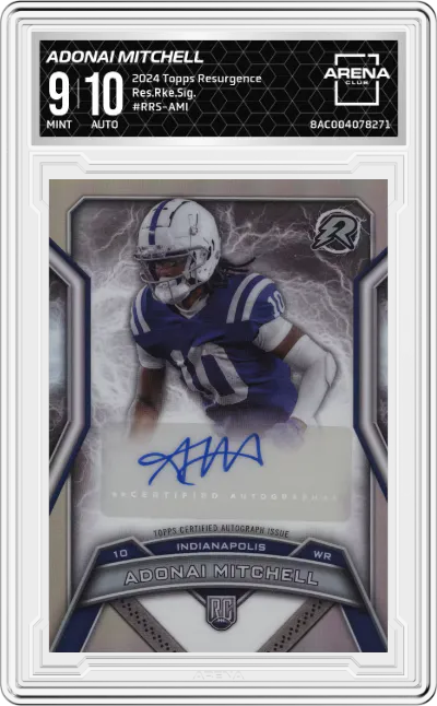 2024 Topps Resurgence Res.Rke.Sig. Adonai Mitchell #RRS-AMI ARENA CLUB 9