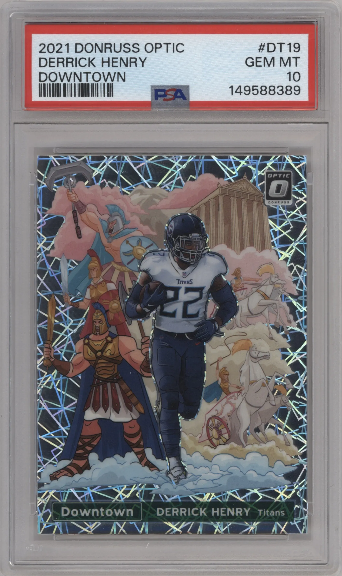 2021 Panini Donruss Optic Downtown Derrick Henry PSA 9