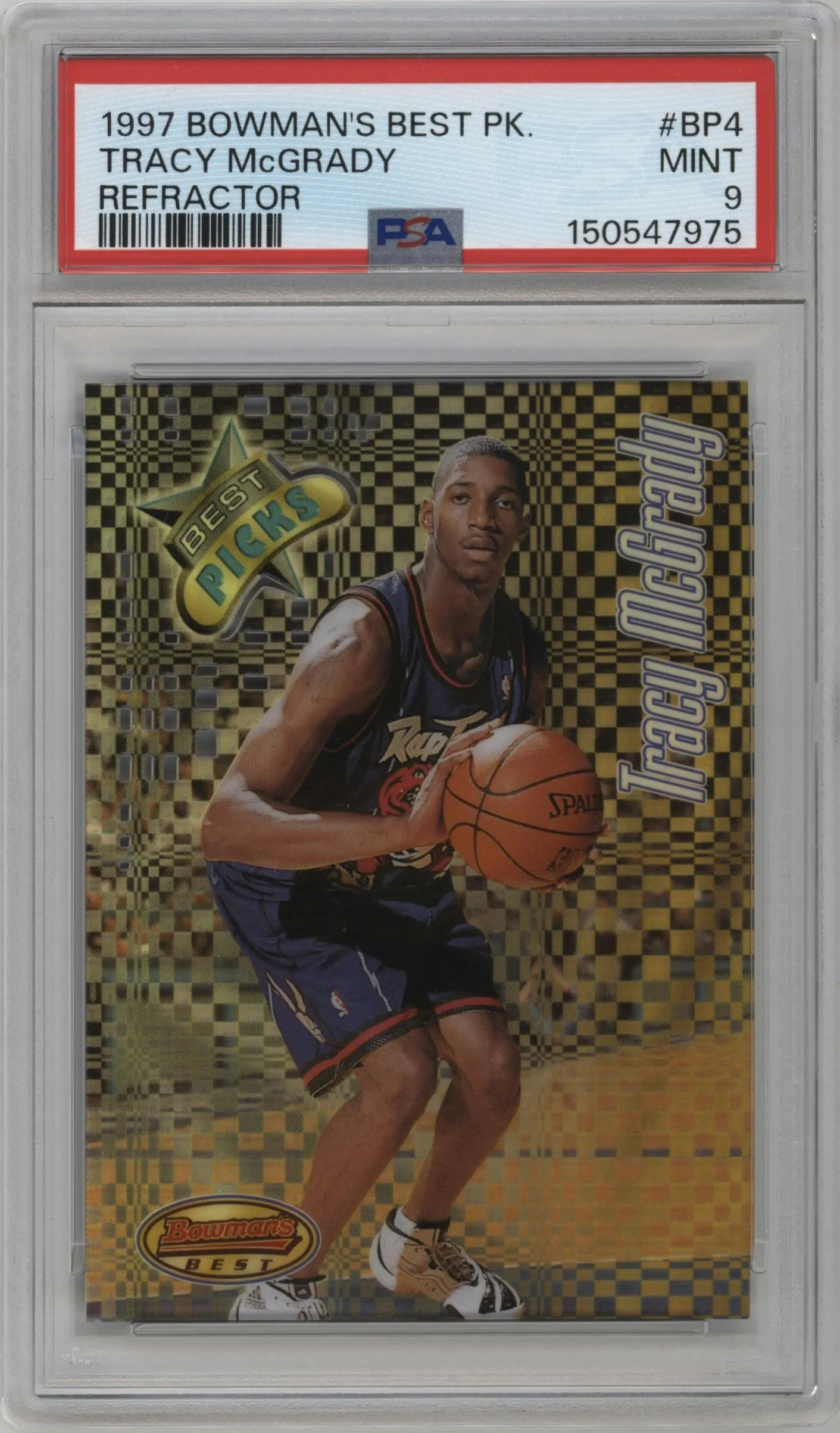 1997 Bowman's Best Picks Tracy McGrady Refractor #BP4 PSA 9