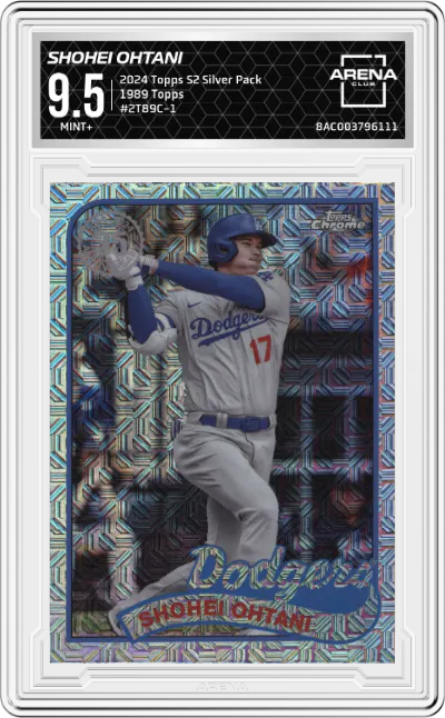 2024 Topps Series 2 Silver Pack 1989 Topps Shohei Ohtani #2T89C-1 ARENA CLUB 9.5