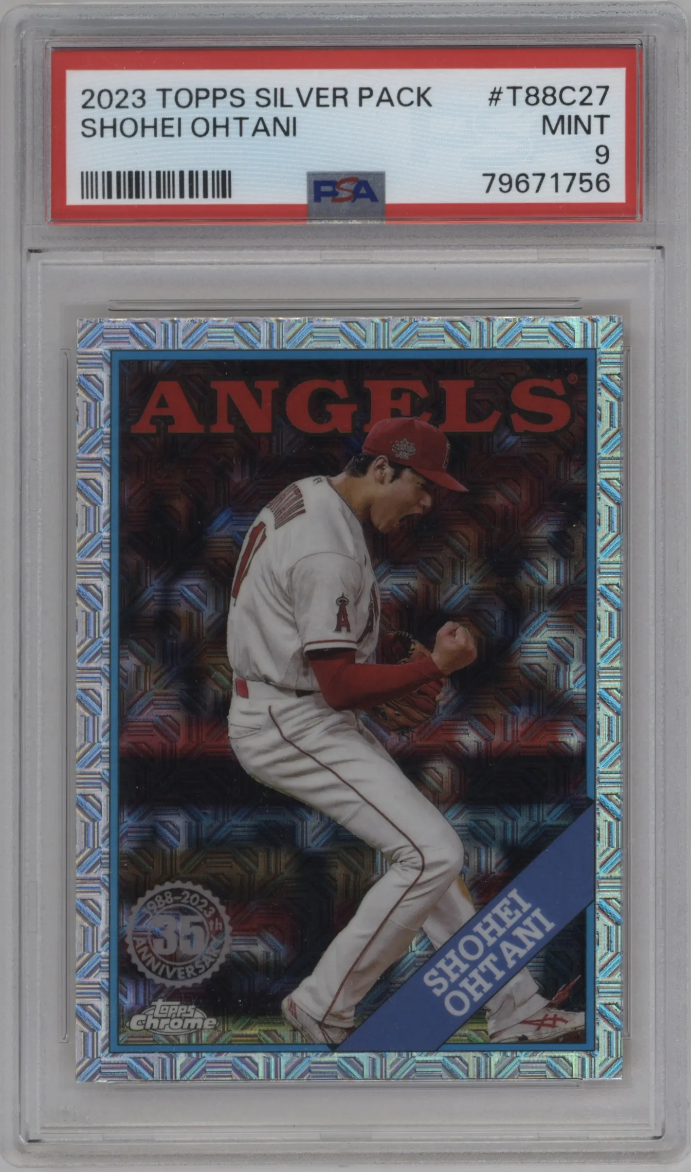 2023 Topps Silver Pack 1988 Topps Shohei Ohtani #T88C-27 PSA 9
