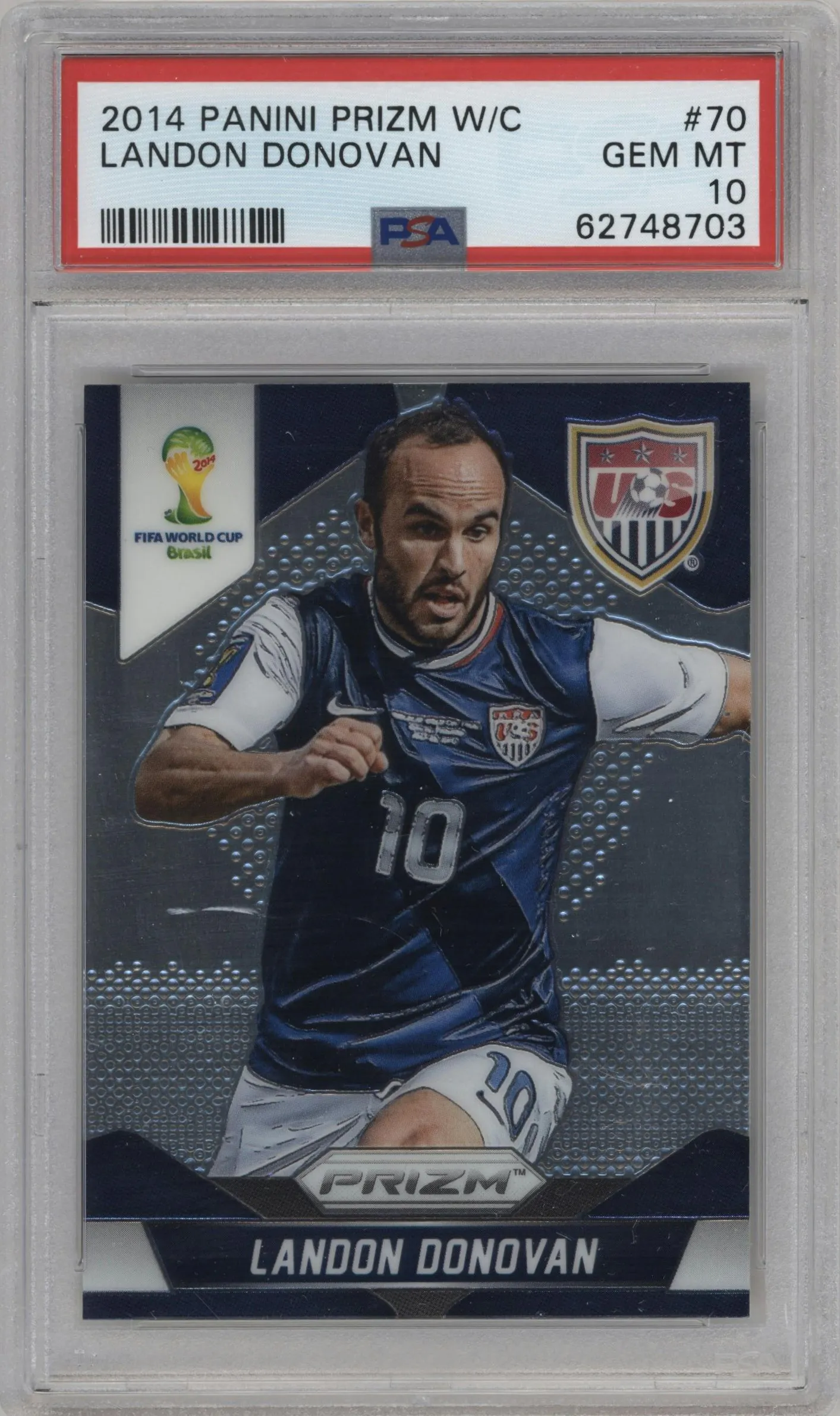 2014 Panini Prizm World Cup United States Landon Donovan #70 PSA 10