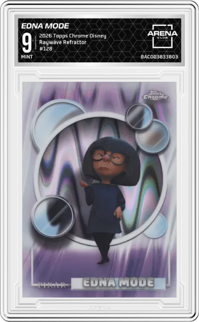 2026 Topps Chrome Disney Edna Mode Raywave Refractor ARENA CLUB 9