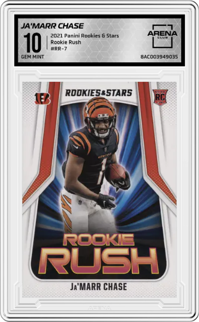 2021 Panini Rookies & Stars Rookie Rush Ja'Marr Chase #RR-7 ARENA CLUB 10