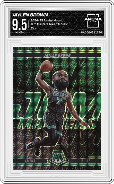 2024 Panini Mosaic Jam Masters Jaylen Brown Green Mosaic #19 ARENA CLUB 9.5