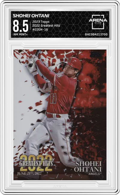 2023 Topps Series 1 2022 Greatest Hits Shohei Ohtani #22GH-16 ARENA CLUB 8.5