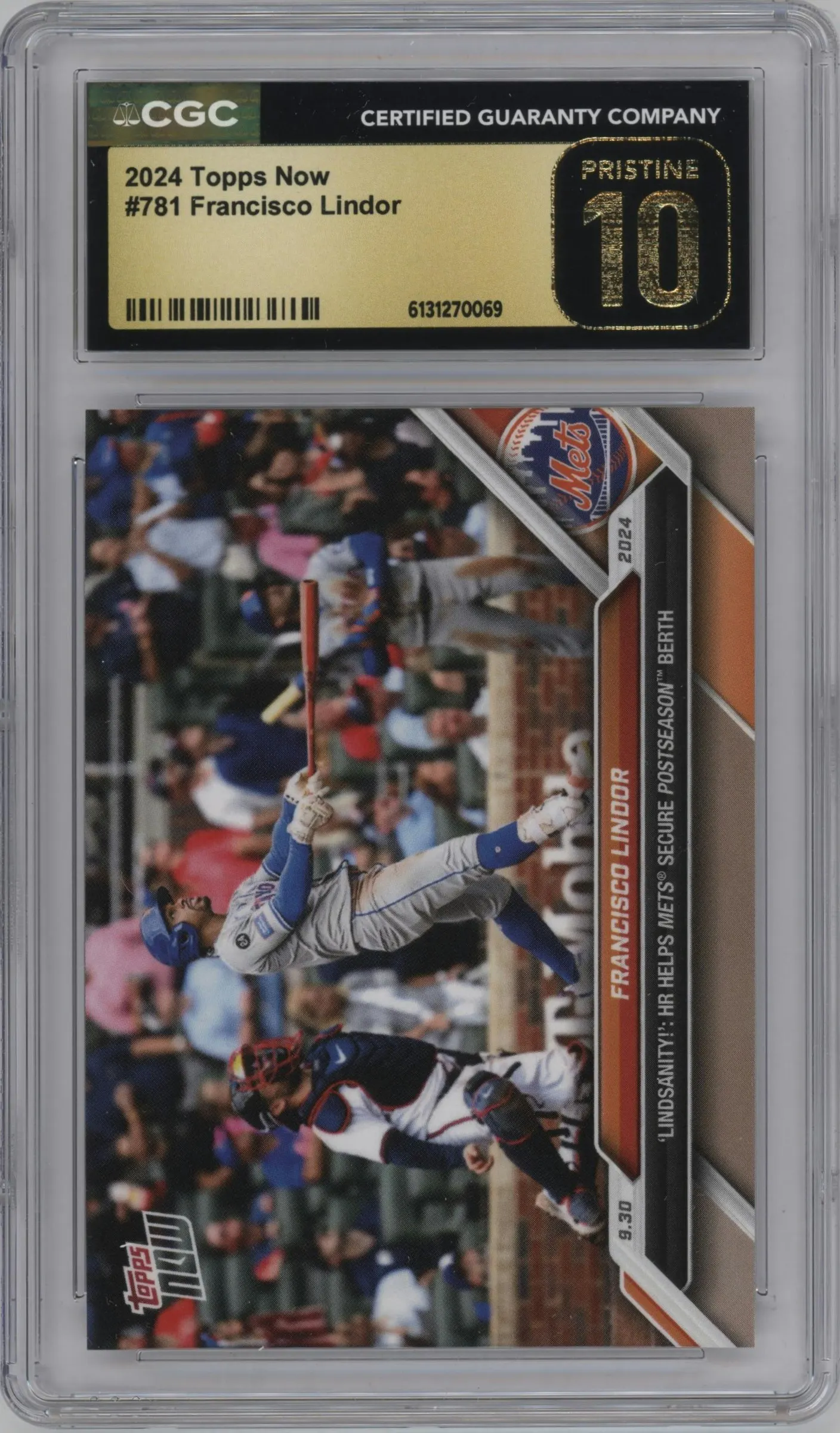 2024 Topps Now Francisco Lindor #781 CGC 10