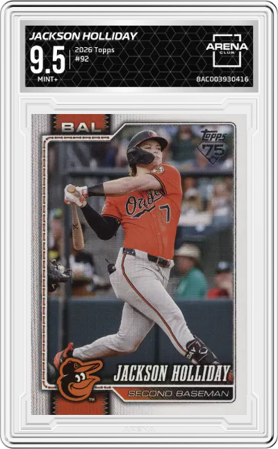 2026 Topps Jackson Holliday #92 ARENA CLUB 9.5
