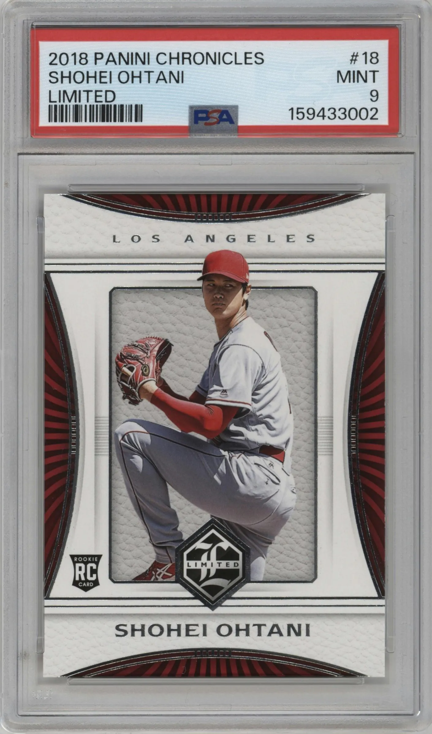 2018 Panini Chronicles Limited Shohei Ohtani #18 PSA 9