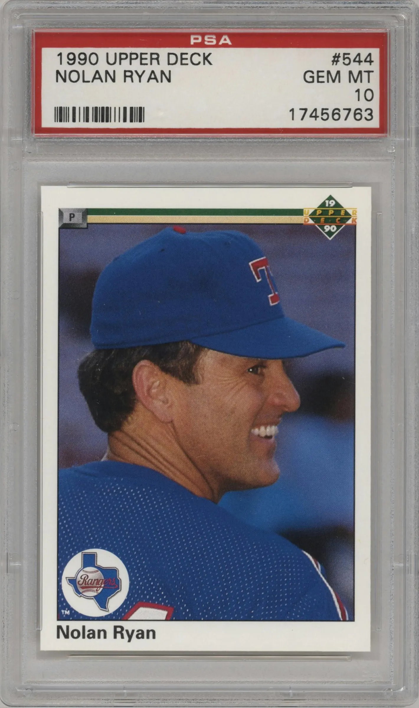 1990 Upper Deck Nolan Ryan #544 PSA 10