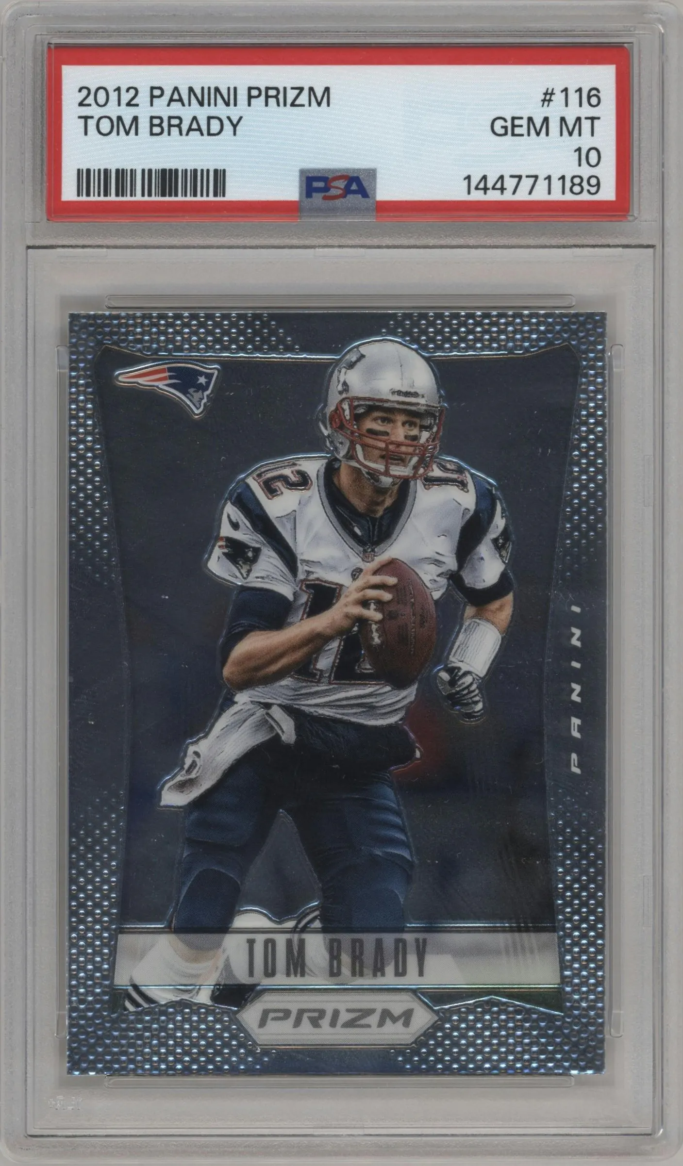 2012 Panini Prizm Tom Brady #116 PSA 10