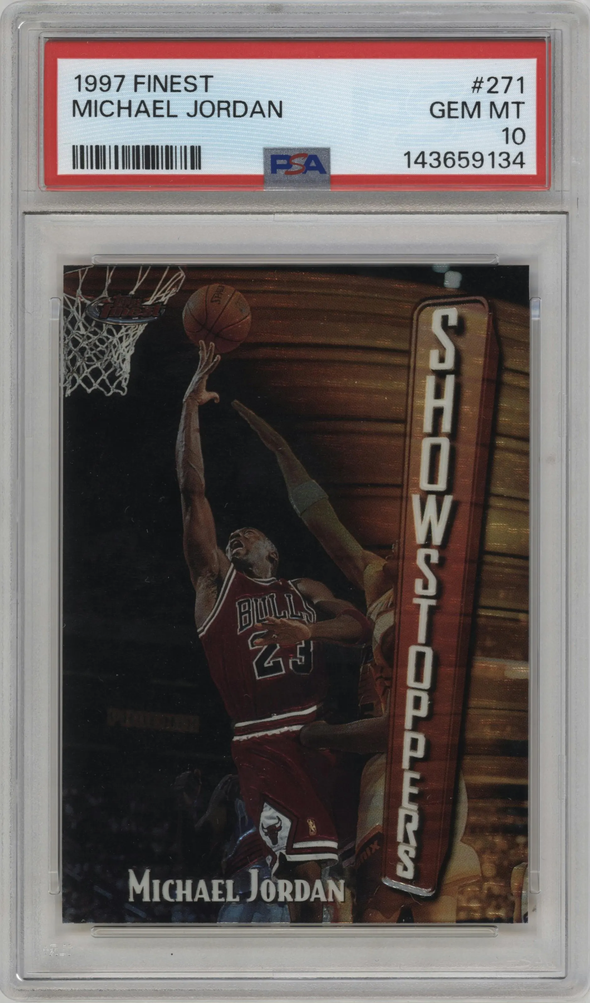 1997 Topps Finest Michael Jordan #271 PSA 10