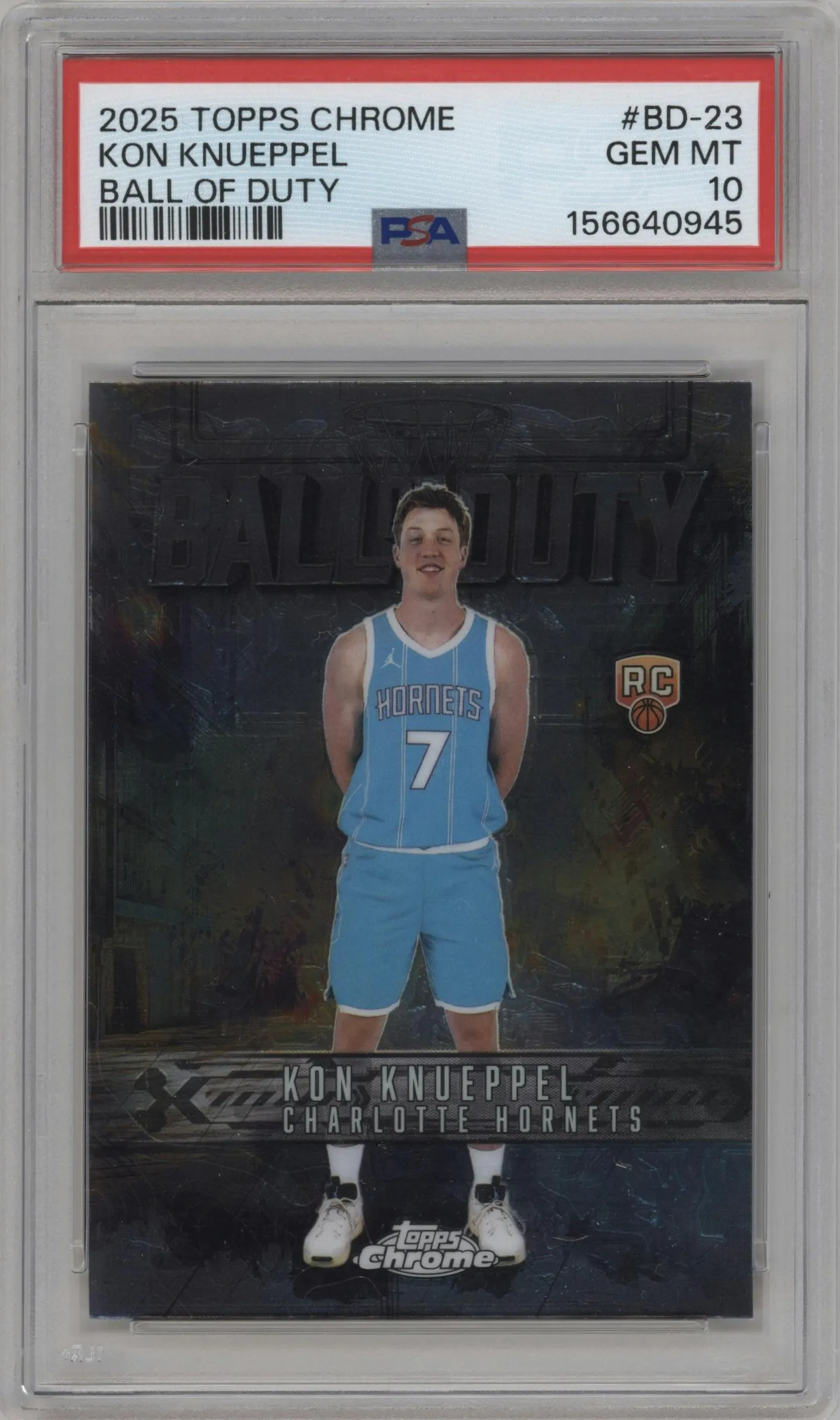 2025 Topps Chrome Ball of Duty Kon Knueppel #BD-23 PSA 10