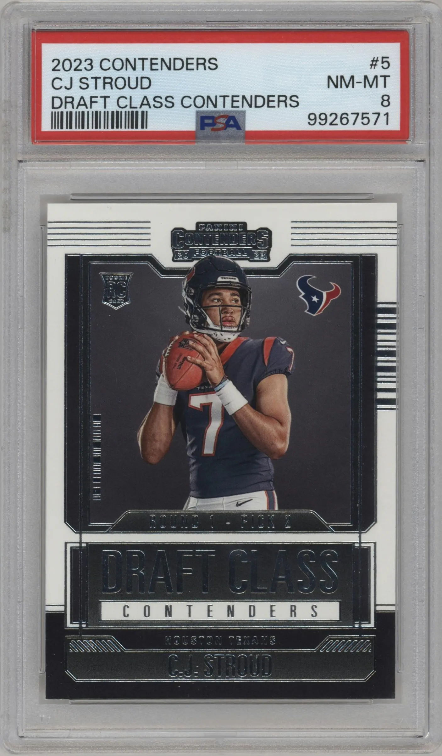 2023 Panini Contenders Draft Class C.J. Stroud #5 PSA 8