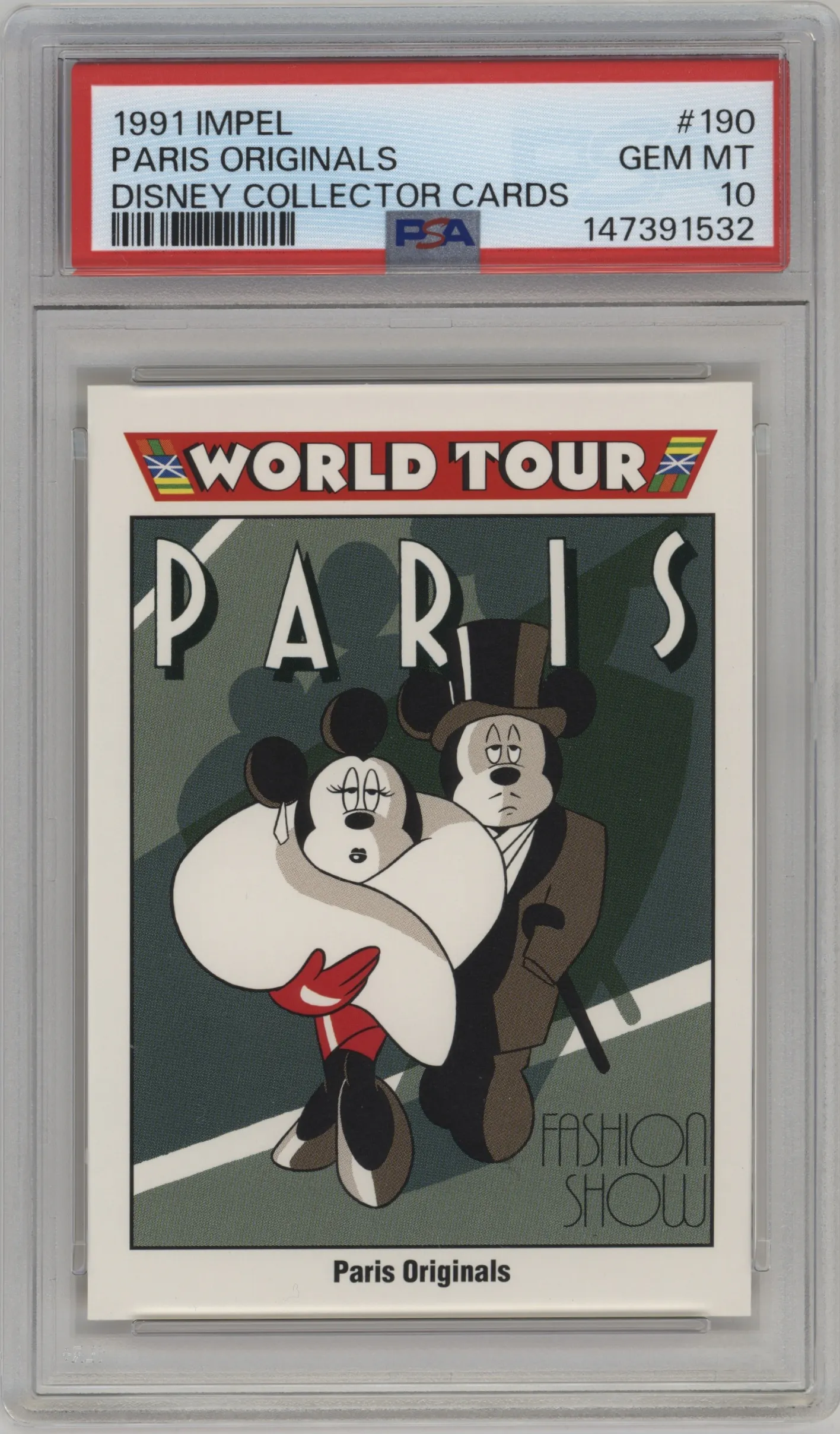 1991 Impel Disney Paris Originals #190 PSA 10